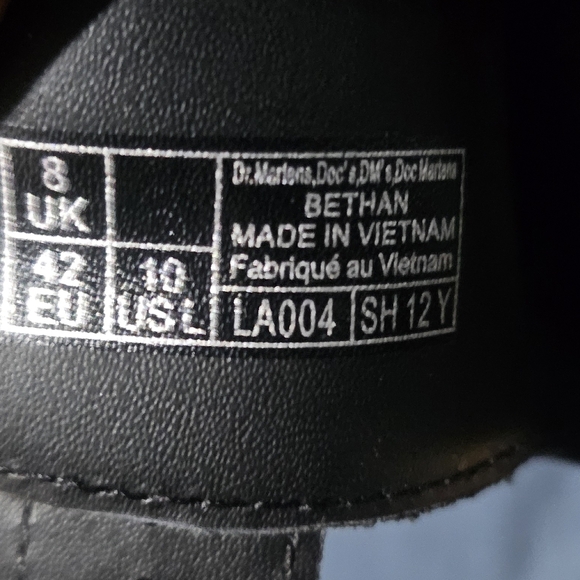 Dr. Martens Bethan Floral Platform Shoes Black White Women Size 10 New No Box - Picture 7 of 7